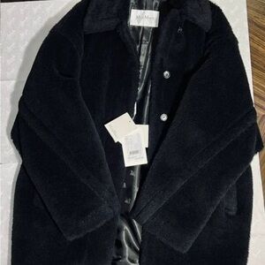 MaxMara Plush Black Teddy Coat